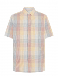 Knowledge Cotton Apparel - Relaxed Seersucker Short Sleeve Shi - L&uuml;hikeste varrukatega s&auml;rgid - XL