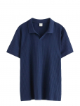 Lindex - Ribbed Top With Collar - L&uuml;hikeste varrukatega polos&auml;rgid - 134/140