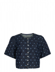 Vila - Vipal 2/4 Dot Denim Top - L&uuml;hikeste varrukatega - 44