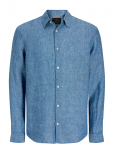 Jack & Jones - Jprblalawrence Linen Ls Shirt Sn - Linased s&auml;rgid - S