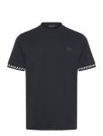 Fred Perry - Jacquard Cuff T-Shirt - L&uuml;hikeste varrukatega - L