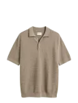 Gant - Cotton Texture Polo - L&uuml;hikeste varrukatega kootud polos&auml;rgid - M