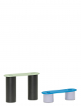 H&uuml;bsch - Modu Candleholders Multicolour (Set Of 2) - K&uuml;&uuml;nlajalad - 22X6X16CM