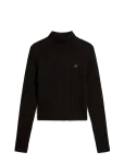 Calvin Klein Jeans - Woven Label Tneck Sweater - K&otilde;rge kaelusega - XL