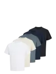 Jack & Jones - Jjeorganic Relaxed Tee Ss O-Neck 5Pk Mp - L&uuml;hikeste varrukatega - S