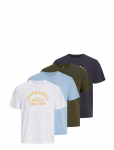 Jack & Jones - Jprbluthor Ss Tee Fst 4Pk Mp - L&uuml;hikeste varrukatega - L