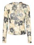 GANNI - Printed Marl Mesh Long Sleeve Top - Pikkade varrukatega - 42