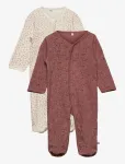 Pippi - Nightsuit W/F -Buttons 2-Pack - Pidžaama kombinesoonid - 80