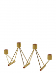 Cooee Design - Vinkel Brass - Electric Advent Candlesticks - H:13.5CM