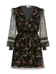 Vila - Viroman New V-Neck L/S Short Dress/Dc/Ka - L&uuml;hikesed kleidid - 44