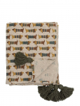 Bloomingville - Charlie Throw, Brown, Recycled Cotton - Tekid ja pleedid - 160X130CM
