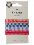 By Barb - Hair Ties Striped Pattern Multicoloured 8-Pack, Recycled Material - Juuksekummid - ONE SIZE