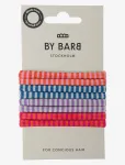 By Barb - Hair Ties Striped Pattern Multicoloured 8-Pack, Recycled Material - Juuksekummid - ONE SIZE