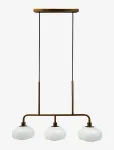 Dyberg Larsen - Ossett Long Table Pendant Opal / Bronze - Rippvalgustid - H57.5CM