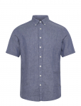 Lindbergh Black - Soft Linen Shirt S/S - Modern Fit - L&uuml;hikeste varrukatega s&auml;rgid - S