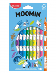 Dsignhouse Moomin - Moomin Wood Col.pencils Jumbo Fsc X12 - V&auml;rvilised pliiatsid - 20.6X 11.7X 1.1CM