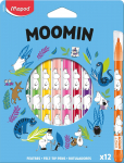 Dsignhouse Moomin - Moomin Felt-Pens X12 Cardboard - V&auml;rvilised pliiatsid - 17.8X 13.5X 1.2CM