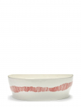 Serax - Salad Bowl White Stripes Red Feast - Salatikausid - ONE SIZE