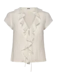 Weekday - Frilled Tie-Front Top - L&uuml;hikeste varrukatega - XS