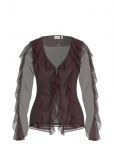 Vila - Vifalia L/S Frill Kimono Top/Ka - Pikkade varrukatega - 38