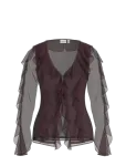 Vila - Vifalia L/S Frill Kimono Top/Ka - Pikkade varrukatega - 38