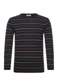 Knowledge Cotton Apparel - Organic Cotton Jacquard Knit - Rege - &Uuml;mara kaelusega - XXL
