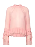 Lindex - Rent Bluse Med Volanger - Pikkade varrukatega - M