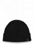 Lauren Ralph Lauren - Leather-Trim Rib-Knit Beanie - Kootud m&uuml;tsid - ONE SIZE