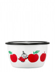 Muurla - Moomin Enamel Bowl Joyfull Apples 3Dl Red - Serveerimiskausid - 300 ML