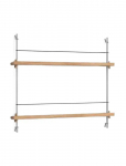 MOEBE - Box Set, Magazine Shelving Ms.65.1, Black Shelves, Stainless Steel Legs (Fsc Mix Credit) - Riiulid - H:65CM