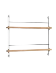 MOEBE - Box Set, Magazine Shelving Ms.65.1, Black Shelves, Stainless Steel Legs (Fsc Mix Credit) - Riiulid - H:65CM