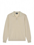 Mads N&oslash;rgaard - Cotton Lino Theo Polo Ls Knit - Pikkade varrukatega - XXL