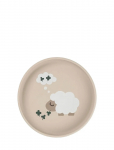 Done By Deer - Silicone Stick&Stay Plate Tiny Farm Sand - Taldrikud - &Oslash; 18X H 3CM