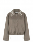 STINE GOYA - Embroidered Canvas, Blouson Eyelet Bomber - Bomber-jakid - XS
