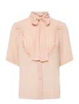 Stella Nova - Chiffon Shirt With Tie Band - L&uuml;hikeste varrukatega - 36