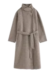 Lindex - Checked Coat In Wool Blend - Villased mantlid - XL