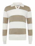 Davida Cashmere - Man Fine Knit Open Collar Striped - Pikkade varrukatega kootud polos&auml;rgid - XL