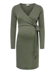 Only Maternity - Olmlola Ls Wrap Tie Abk Nurs Dress Jrs - L&uuml;hikesed kleidid - XXL