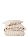 Lexington Home - Beige/Brown Pin Striped Cotton Flannel Bed Set - Voodipesukomplektid - 150X210;50X60CM