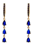 Pipol's Bazaar - Sandrine Tres Ear Gold Blue - Rippuvad k&otilde;rvar&otilde;ngad - ONE SIZE