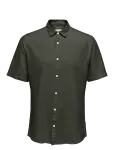 ONLY & SONS - Onscaiden Life Ss Solid Linen Blend Noos - L&uuml;hikeste varrukatega - M