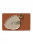 LIND DNA - 4-Set Table Mat Square L Nupo Rust - Lauamatid - 35X45CM