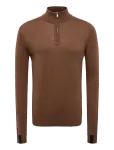 Mos Mosh Gallery - Mmgadam Soft Zip Turtle Neck Knit - Poolpika lukuga džemprid - L