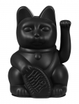 Donkey - Vinkende Kat - Maneki-Neko Mini Lucky Cat - Black - Portselankujud ja skulptuurid - H:10CM