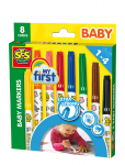 SES Creative - Baby Markers - 8 Colours - V&auml;rvilised pliiatsid - ONE SIZE