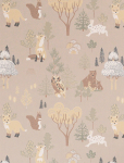 Majvillan - Wallpaper Deep Forest Soft Beige - Wallpapers - 1005X 53CM