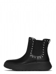 FitFlop - F-Mode Gem-Trim Leather Flatform Chelsea Boots - Madala kontsaga poolsaapad - EU39