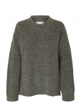 Selected - Slfsia Ras Ls Knit Long V-Neck Noos - Džemprid - XXL