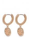 Tory Burch - Icon Pav&eacute; Huggie Hoop Earrings - R&otilde;ngad - ONE SIZE