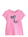 Lindex - Short-Sleeved Top With Reversible Sequins Motif - L&uuml;hikeste varrukatega - 128